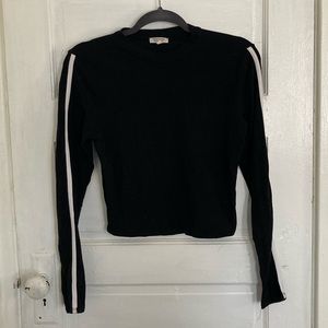 Heart & Hips Black Long Sleeve Crop Top